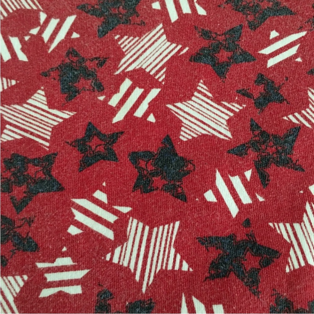Liz Claiborne tee shirt patriotic red scoop neck stars stripes American holiday - Picture 3 of 7